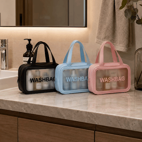 trousse de toilette voyage pratique gif rangement MinimalisteLab