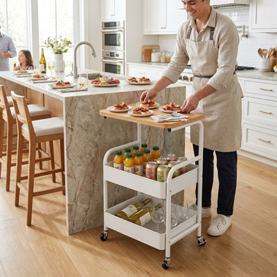 desserte roulettes cuisine capacite stockage