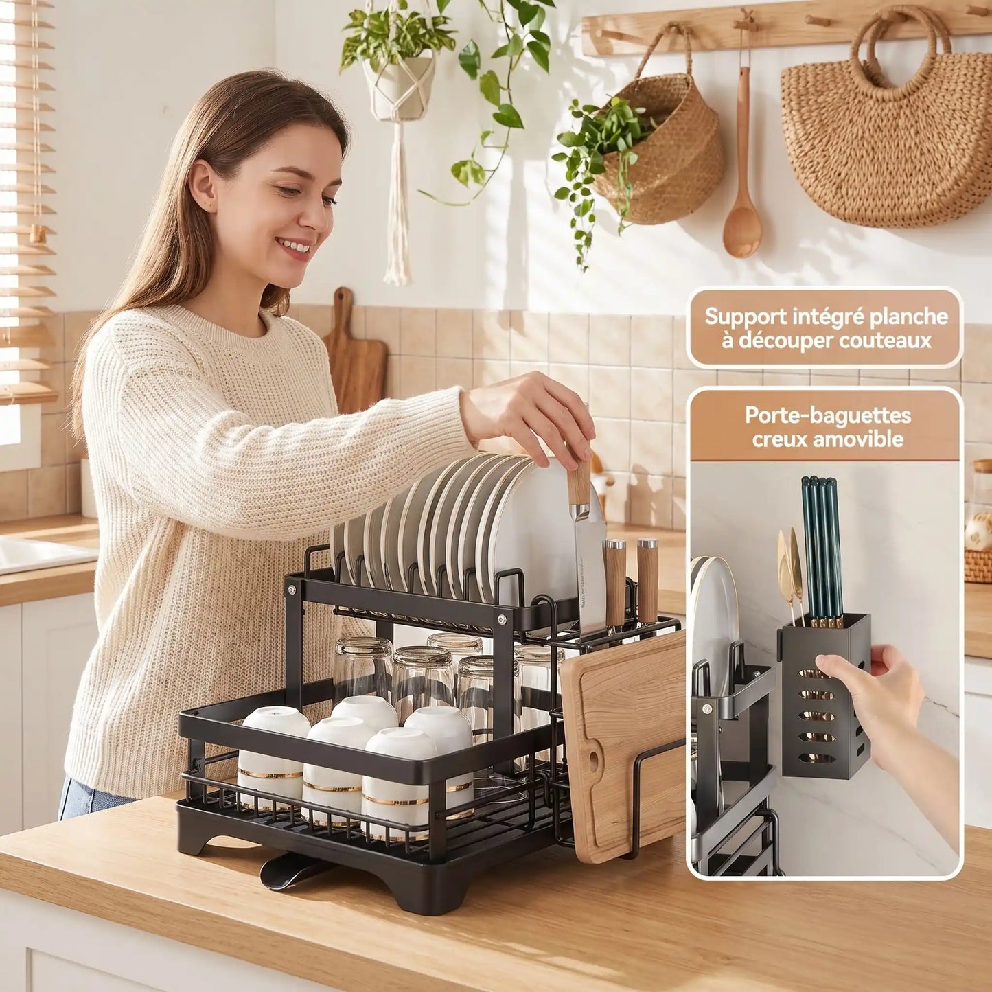 Egouttoir Vaisselle | Extensible Acier Inoxydable