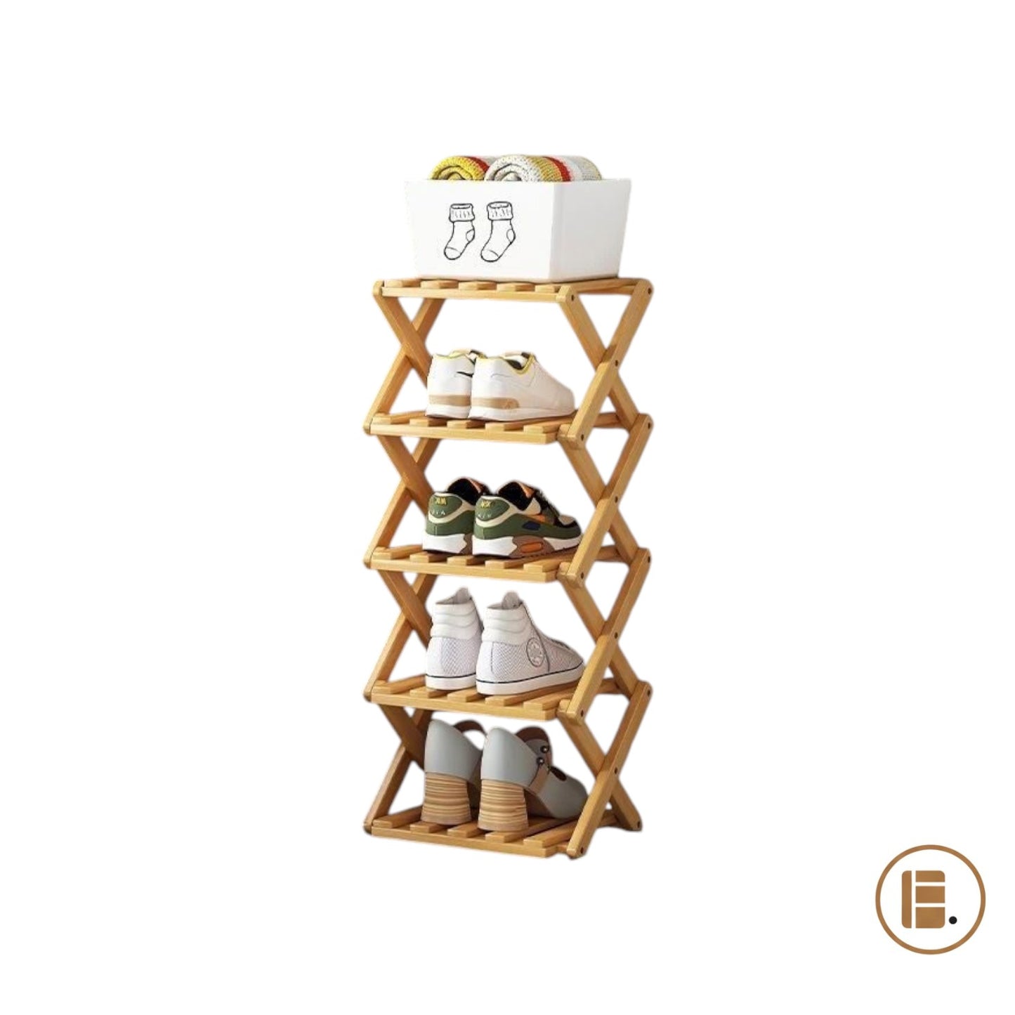 étagère chaussures 30 paires bois gain de place entrée MinimalisteLab