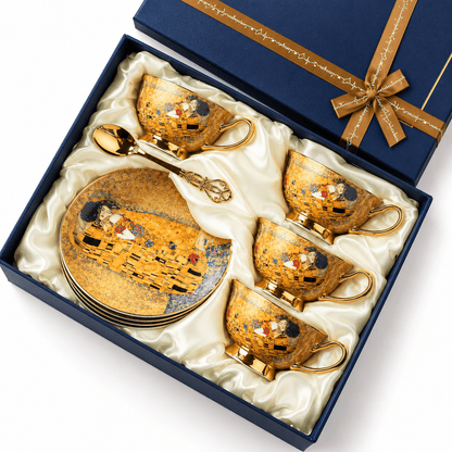 Tasse à café | Motifs Dorés | Box Cadeau - Minimaliste Lab