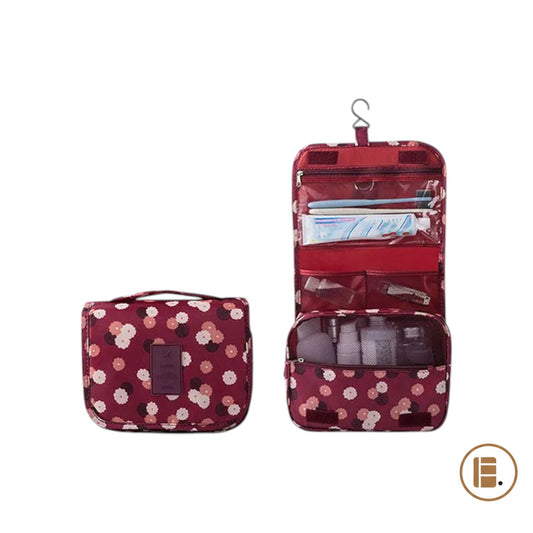 trousse de toilette de voyage compacte organisée fond blanc MinimalisteLab