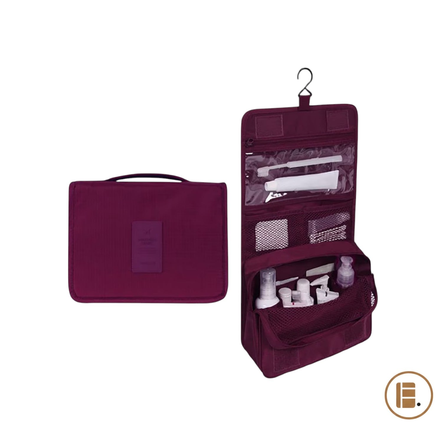 trousse de toilette voyage ultra-compacte détail coutures MinimalisteLab