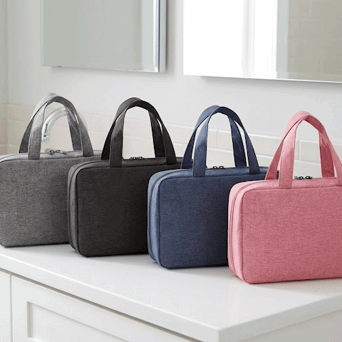 trousse de toilette voyage organisé gif utilisation MinimalisteLab