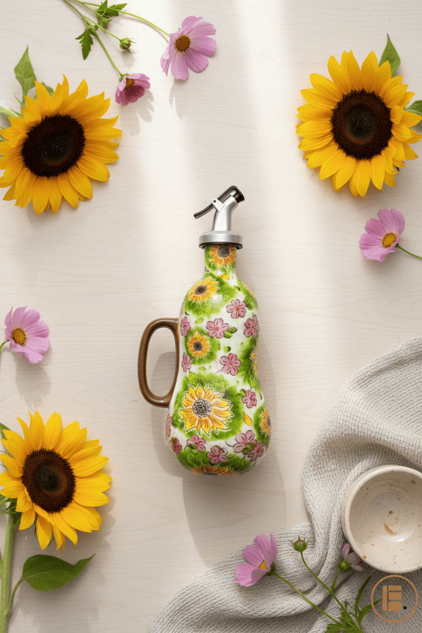 Bouteille pour huile | Tournesol Céramique - Minimaliste Lab