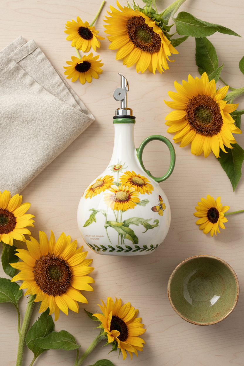 Bouteille pour huile | Tournesol Céramique