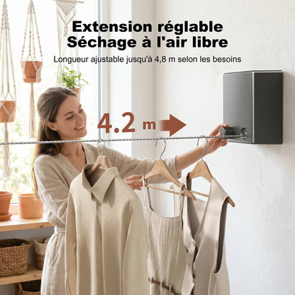 Corde à linge | Rétractable Gain de Place