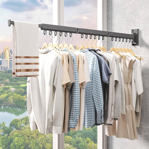 étendoir à linge extensible gain de place démonstration MinimalisteLab