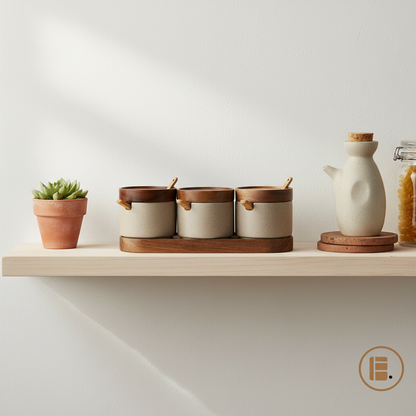 Pot à épices | Céramique et Bois