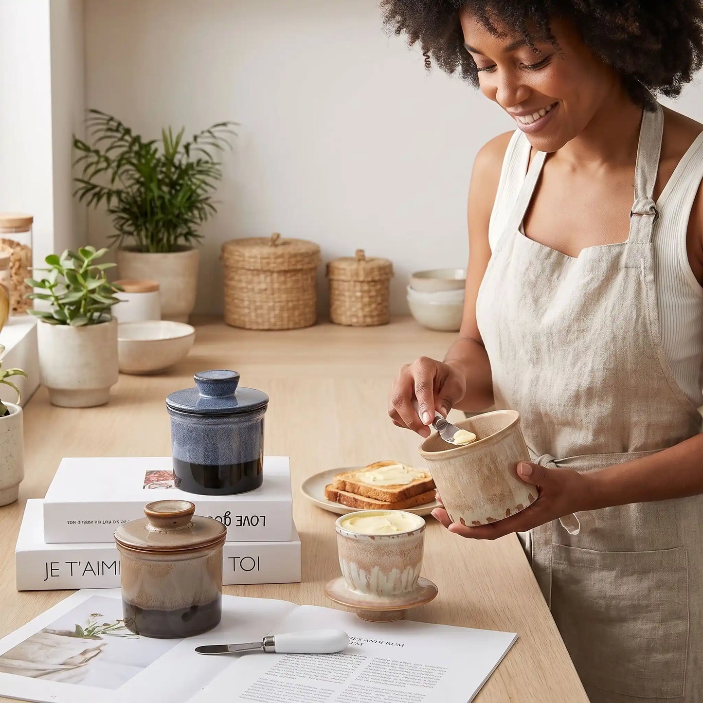 beurrier céramique artisanale cuisine MinimalisteLab