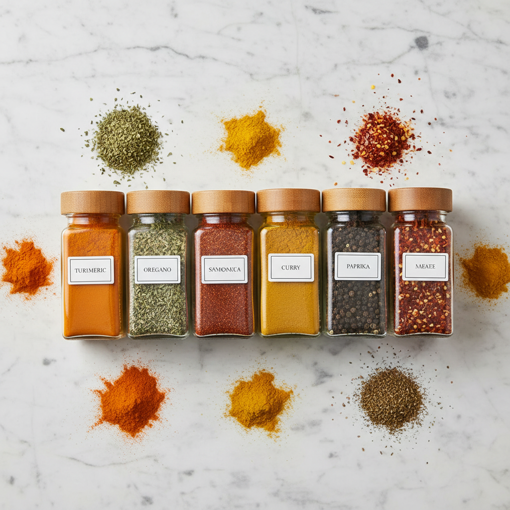 Pot a epices | Hermétique Verre Bois