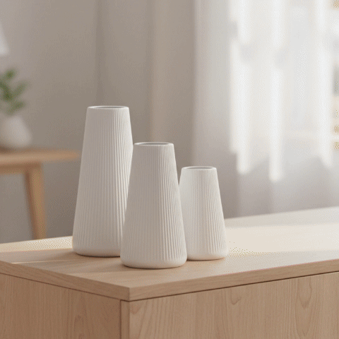 vase élégance céramique animation salon MinimalisteLab