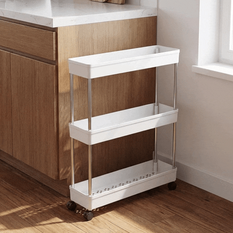 desserte roulettes etroite cuisine rotation animation utilisation