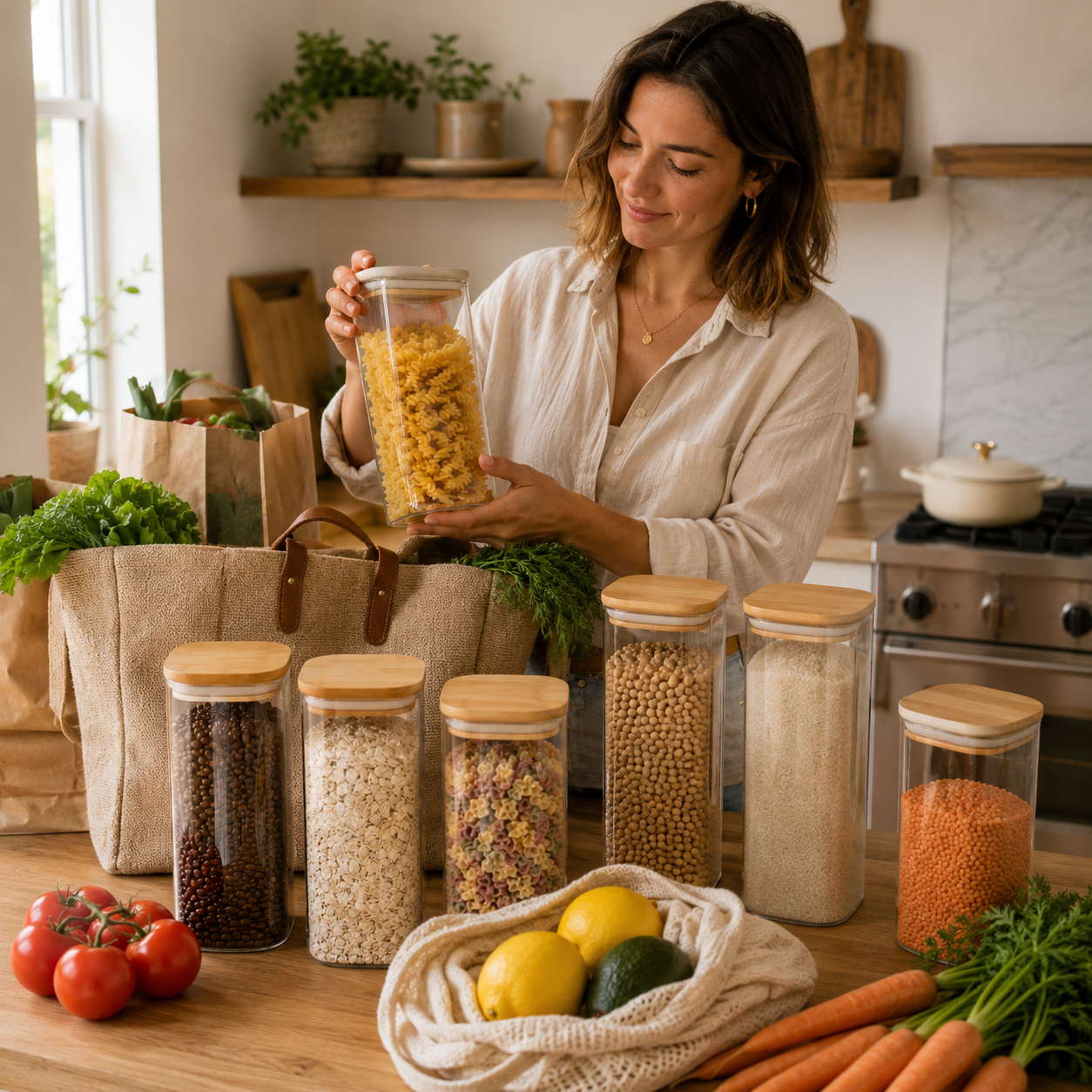 Boite de conservation alimentaire | Verre Bambou Hermétique