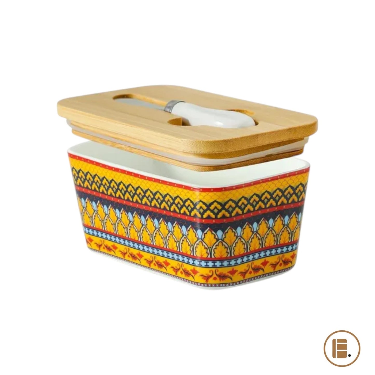 beurrier bohème céramique couvercle ouvert MinimalisteLab