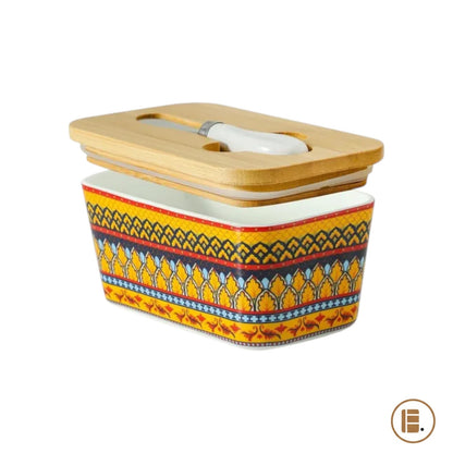 beurrier bohème céramique couvercle ouvert MinimalisteLab