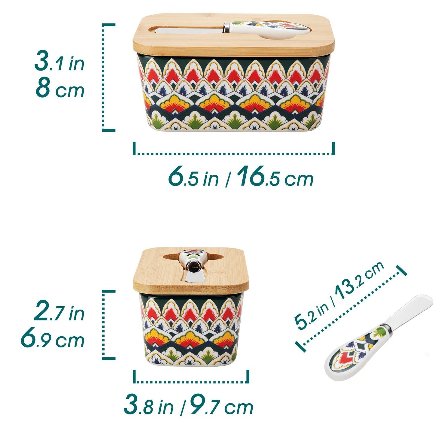 beurrier bohème porcelaine bambou couvercle MinimalisteLab