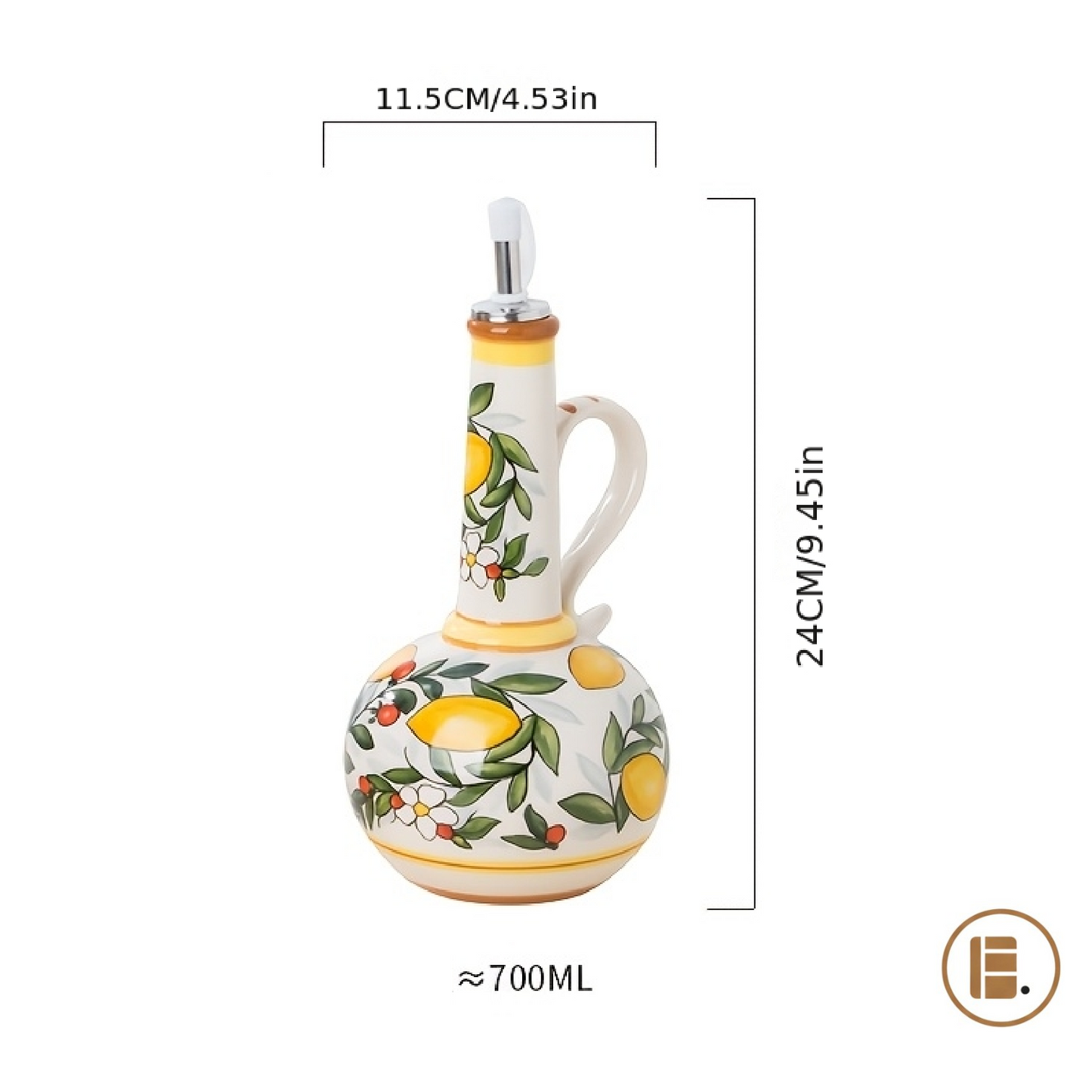 Bouteille pour huile | Céramique artisanale anti-goutte
