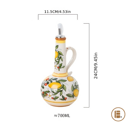 Bouteille pour huile | Céramique artisanale anti-goutte