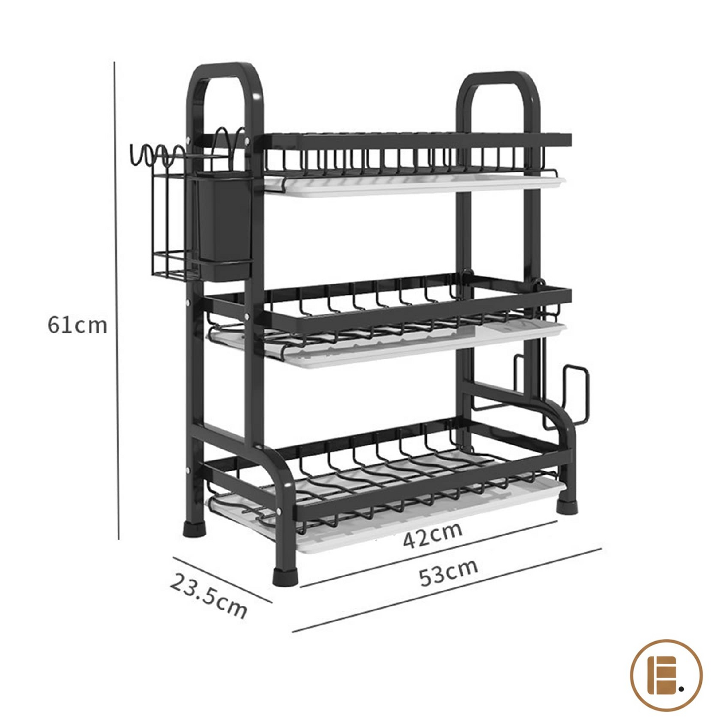 Egouttoir Vaisselle | 3 Niveaux Acier