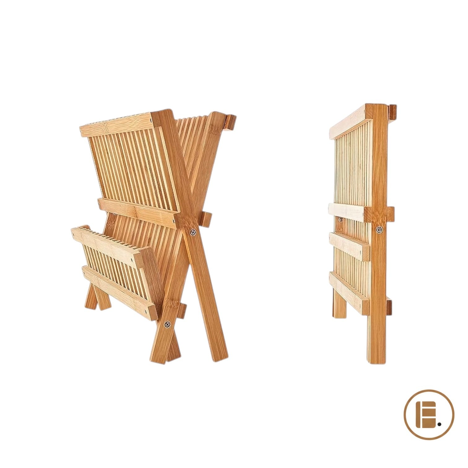 égouttoir vaisselle bambou naturel pliable cuisine MinimalisteLab