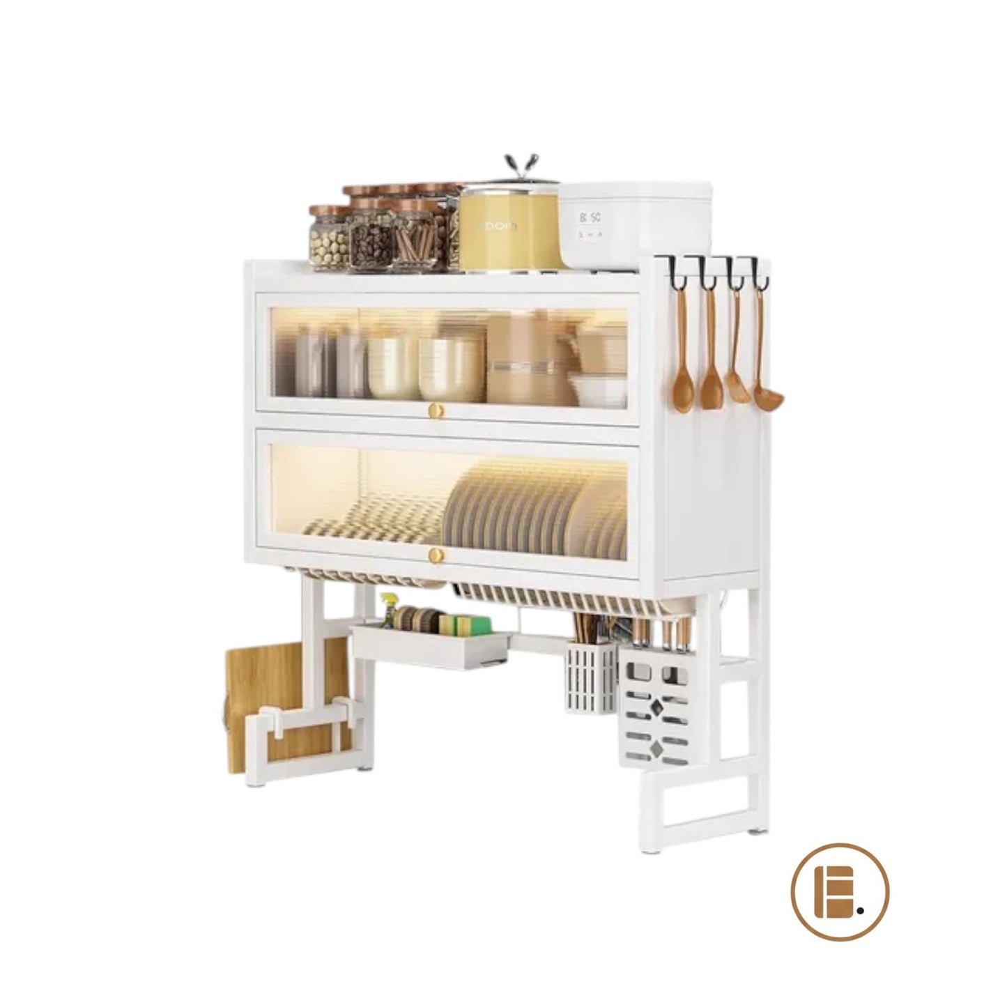 égouttoir vaisselle 3 niveaux grande capacité MinimalisteLab