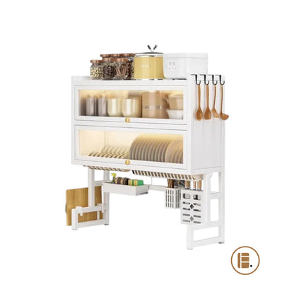 égouttoir vaisselle 3 niveaux grande capacité MinimalisteLab