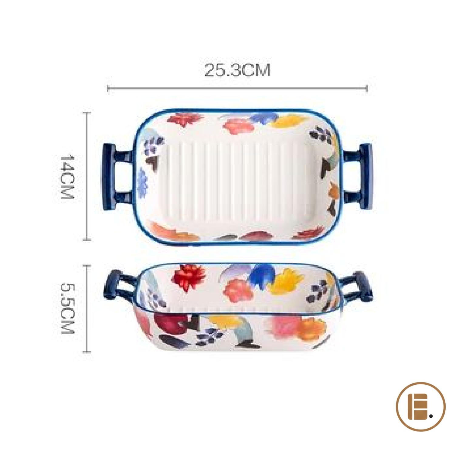 plat à four céramique ergonomique vue profil MinimalisteLab