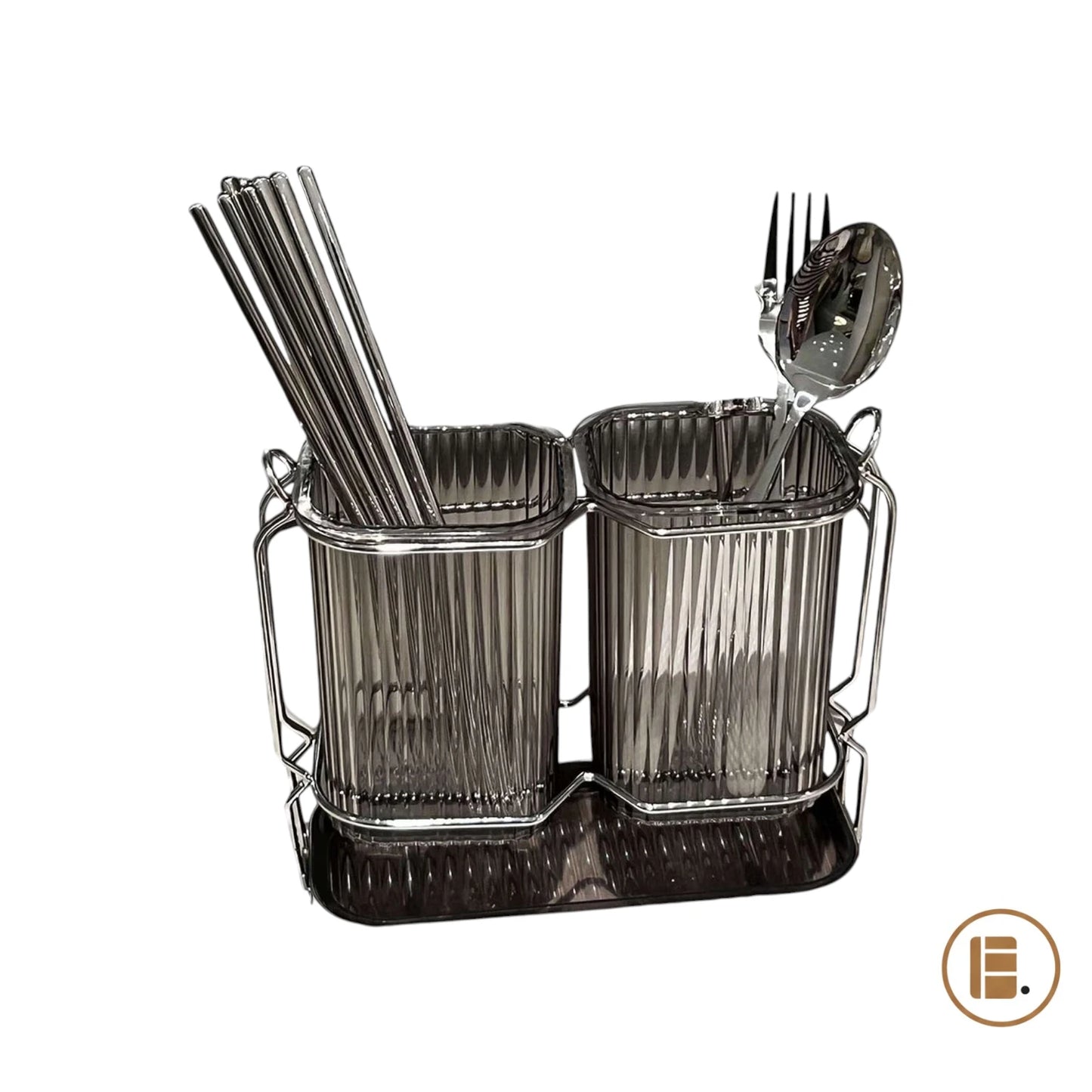 Range couvert | Élégant Transparent 3 Compartiments