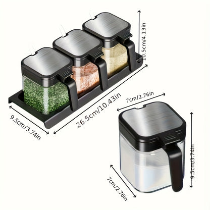Pot a epices | Verre Avec Couvercle Inox
