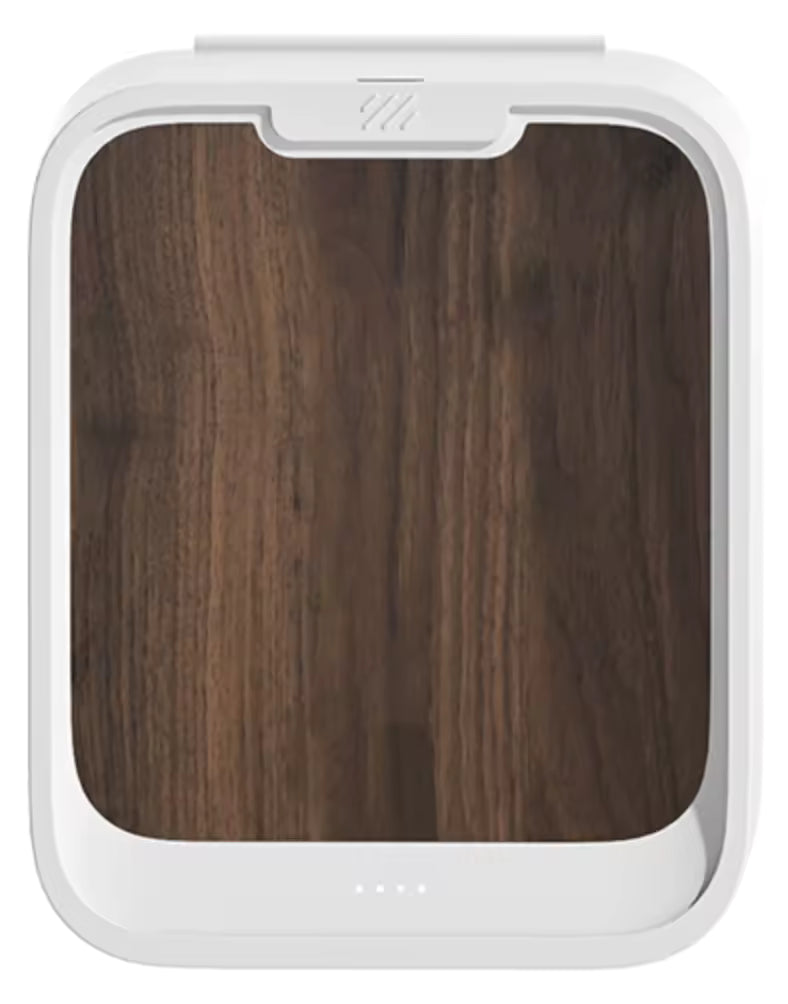 poubelle murale bois foncé MinimalisteLab