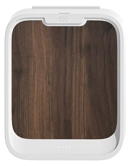 poubelle murale bois foncé MinimalisteLab