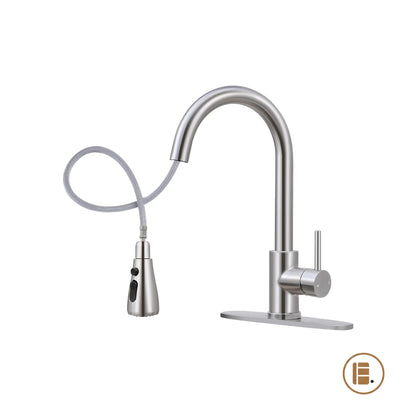 robinet cuisine douchette rotation 360 argent MinimalisteLab