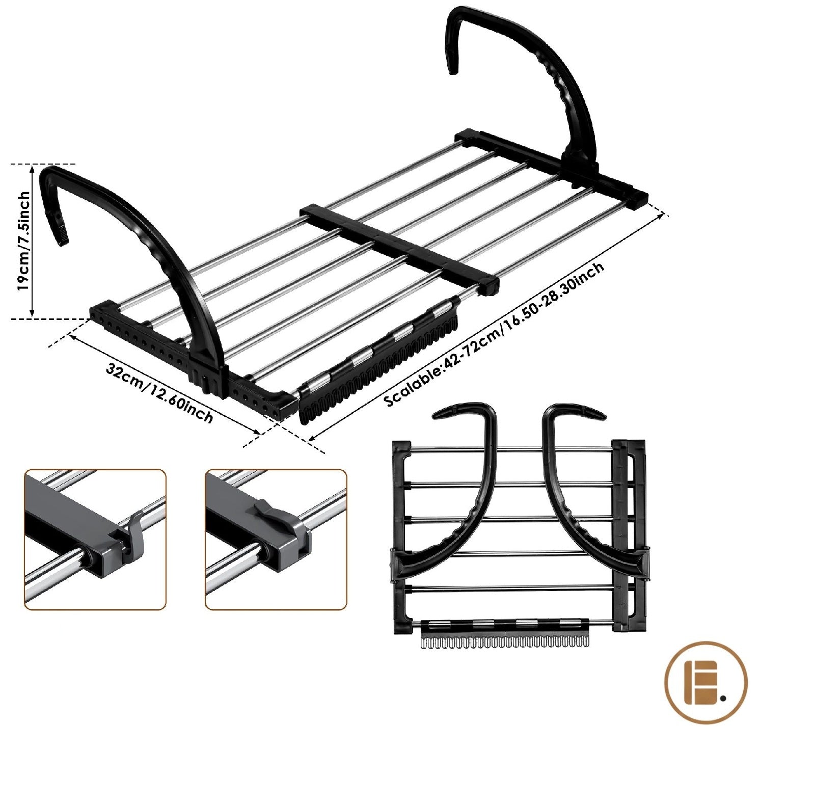 séchoir à linge pliable et compact léger buanderie MinimalisteLab