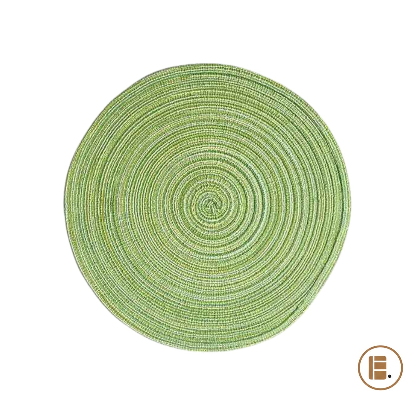 set de table rond élégance vert MinimalisteLab