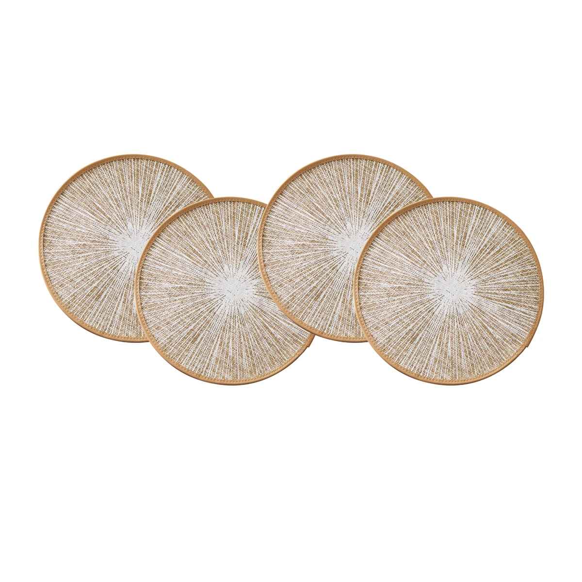 set de table rond élégant lavable beige MinimalisteLab