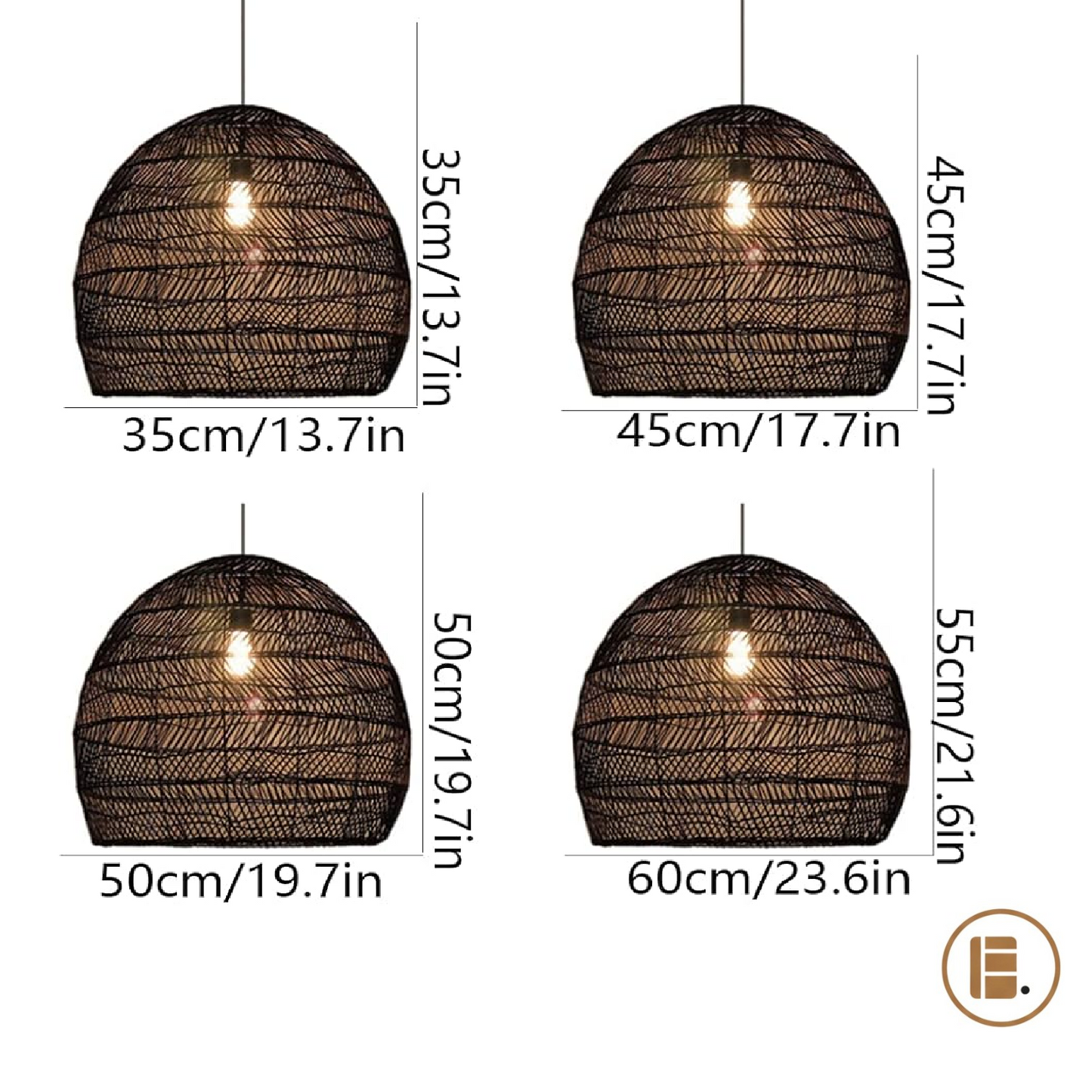 Suspension luminaire | Rotin Artisanal