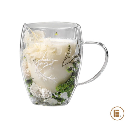 Tasse à café | Double Paroi Florale - Minimaliste Lab