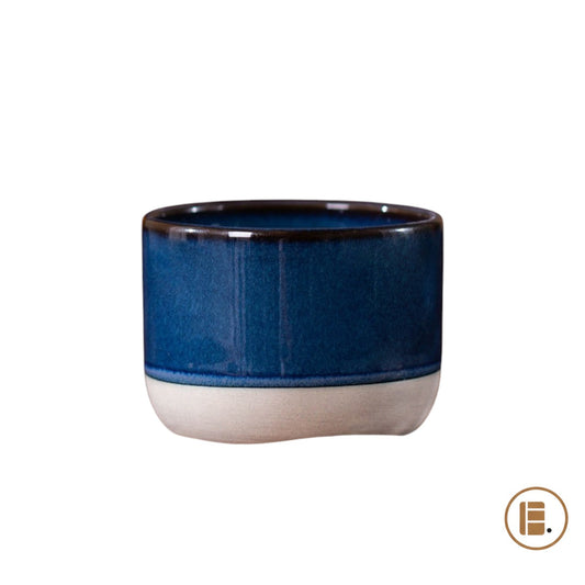 Tasse à café | Zen Japonaise | Bleu nuit & beige - Minimaliste Lab