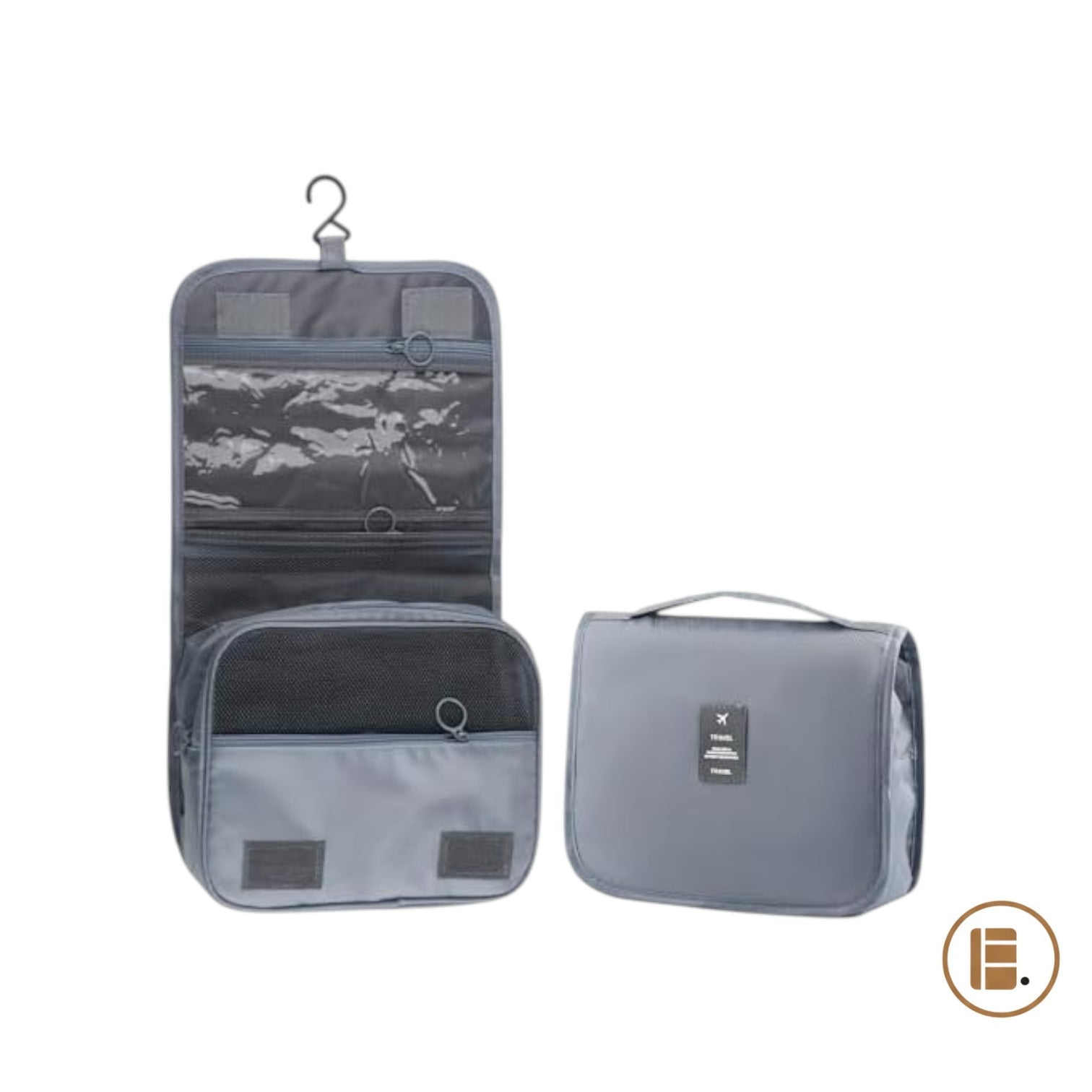 trousse de toilette voyage ultra-compacte vue de face MinimalisteLab