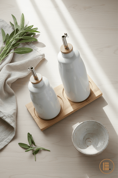 Bouteille pour huile | Céramique Anti-Goutte - Minimaliste Lab