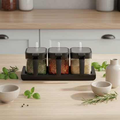 Pot a epices | Verre Avec Couvercle Inox