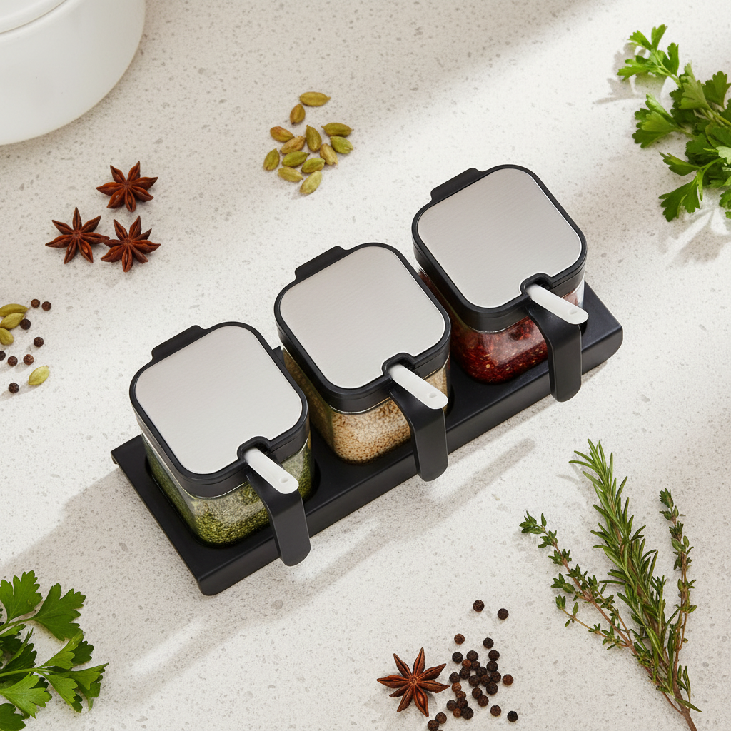 Pot a epices | Verre Avec Couvercle Inox