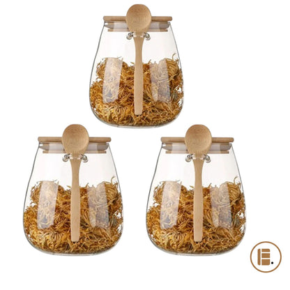 Boite de conservation alimentaire | Verre Bambou - Minimaliste Lab