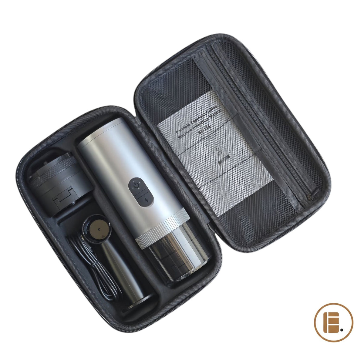 Machine à café | Portable Rechargeable | Argent métallisé - Minimaliste Lab