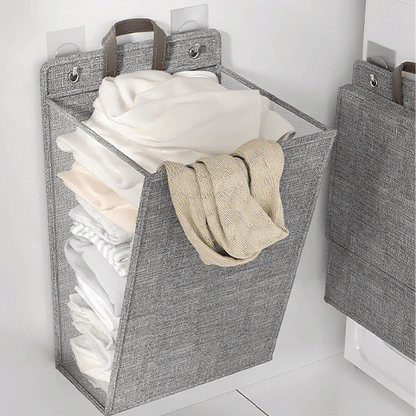 panier linge pliable gain de place design démonstration pliage MinimalisteLab