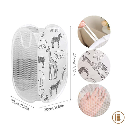 panier à linge pliable résistant tissu buanderie MinimalisteLab
