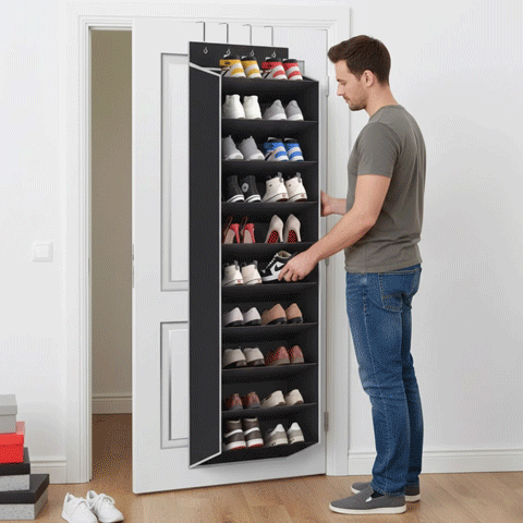étagère chaussures gain de place montage entrée MinimalisteLab