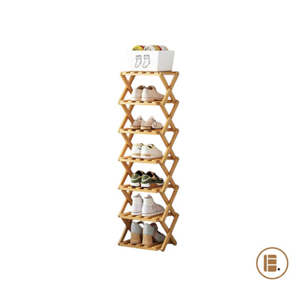étagère chaussures 30 paires bois gain de place entrée MinimalisteLab