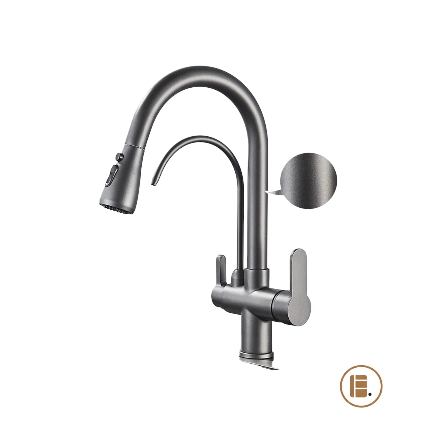 robinet cuisine design durable gris mat MinimalisteLab
